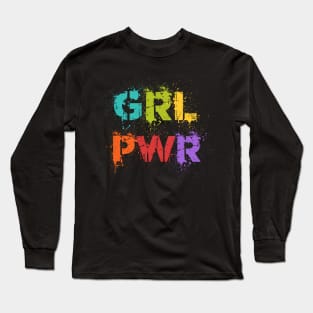 GRL PWR design in a variety of different colors Long Sleeve T-Shirt